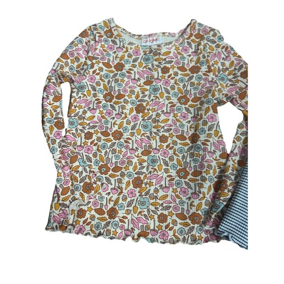 Garanimals Cat & Jack Girls 3T Shirt Bundle Of 4 ruffle floral Ruffle French - Picture 6 of 12